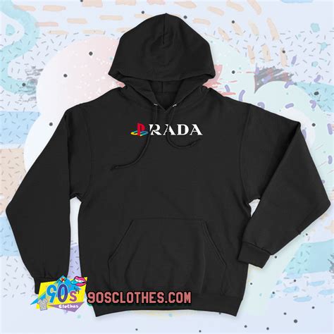 prada hoodie black|playstation Prada hoodie.